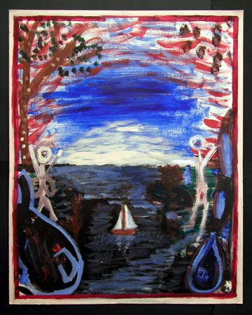 Farewell Acrylic on Paper, 22 x 26 in.