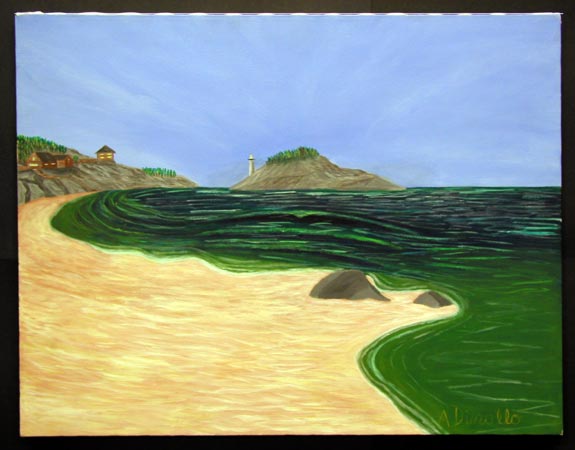 Gloucester, MA Acrylic on Canvas, 28 x 22 in. For Sale