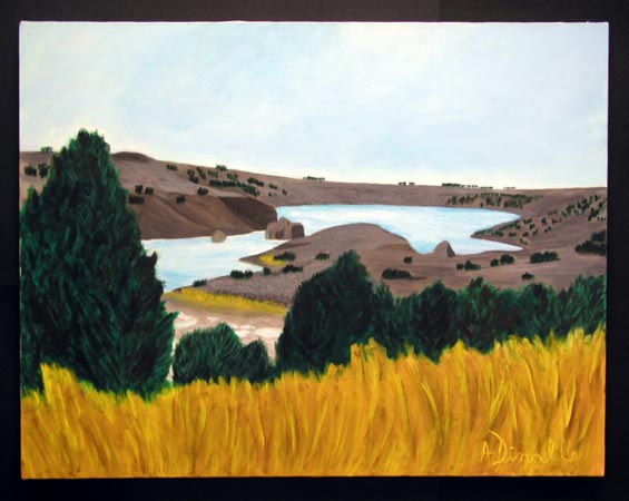 Idaho Acrylic on Canvas, 28 x 22 in. For Sale