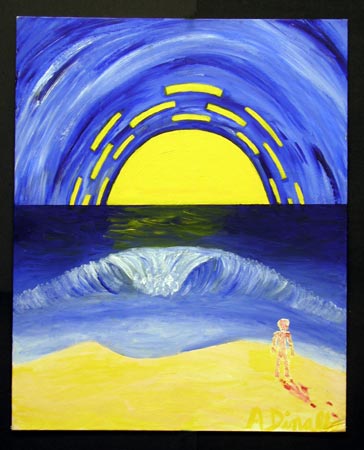 Mantoloking Acrylic on Canvas Board, 16 x 20 in. For Sale