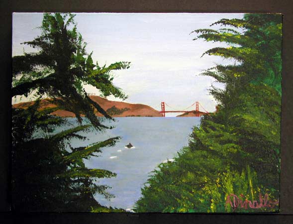 San Francisco Acrylic on Canvas, 16 x 12 in.