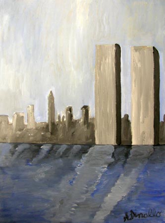 WTC Acrylic on Canvas, 8 x 12 in.